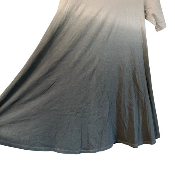 Life is Good Gray Ombre Short Sleeve Vneck T Shirt Dress Womens Size Small - Picture 5 of 6